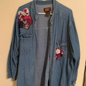 Jean patch button up